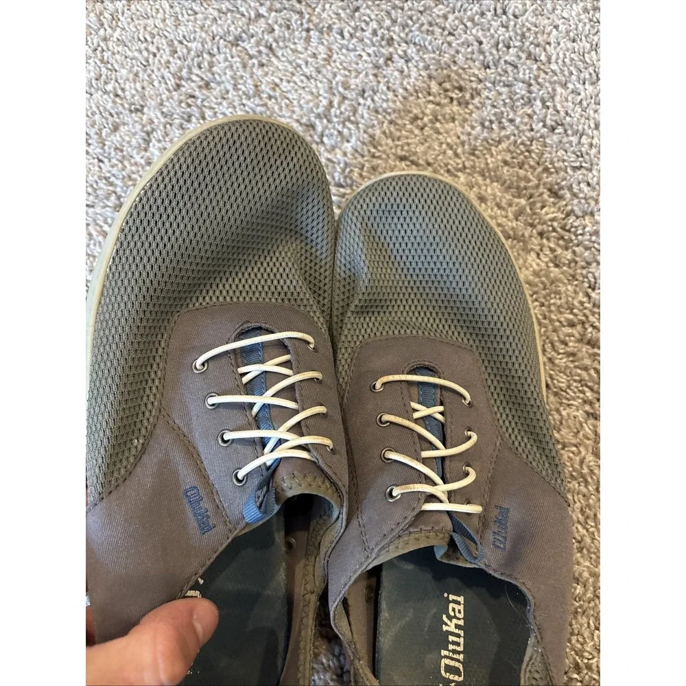OluKai Nohea Moku Men’s 10.5 Gray Mesh Comfort Sneaker Casual Shoe Beach Sneaker